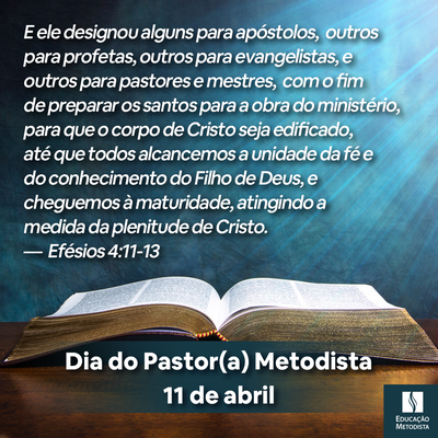 Dia do Pastor(a) Metodista - 2021